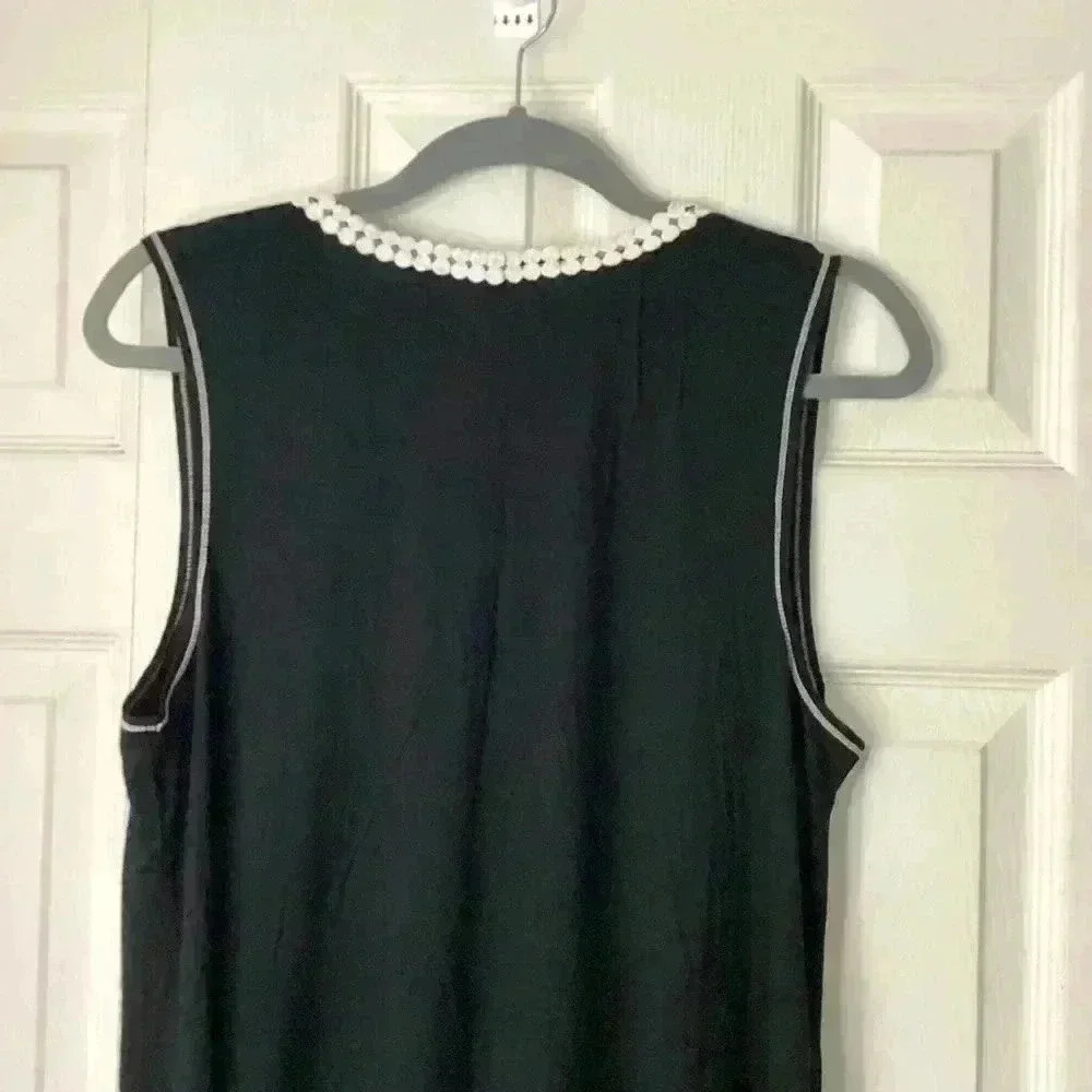 Max Studio Women's Crochet Trim Knit A-line Dress Crochet Shift Dress  Medium - Picture 9 of 12